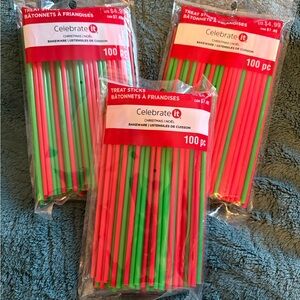 Celebrate It Festive Red and Green Treat Sticks - 100 Pack